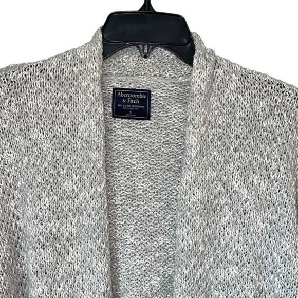 Abercrombie & Fitch Womens Knit Open Front Cardigan Sweater Gray Size Small - Picture 2 of 6